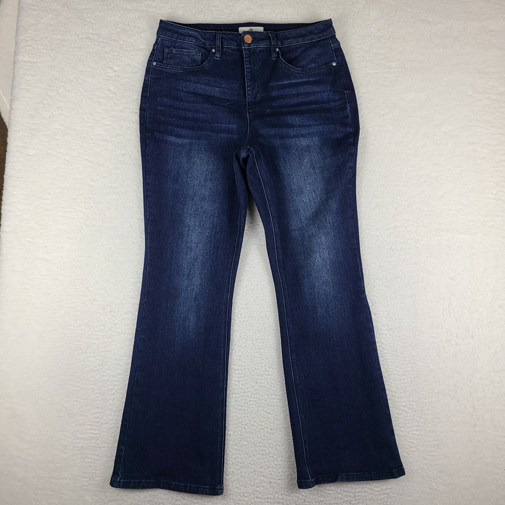 RFM Los Angeles Jeans Womens 17 / 33 Blue Boot Cut‎ High Rise Dark Wash Denim